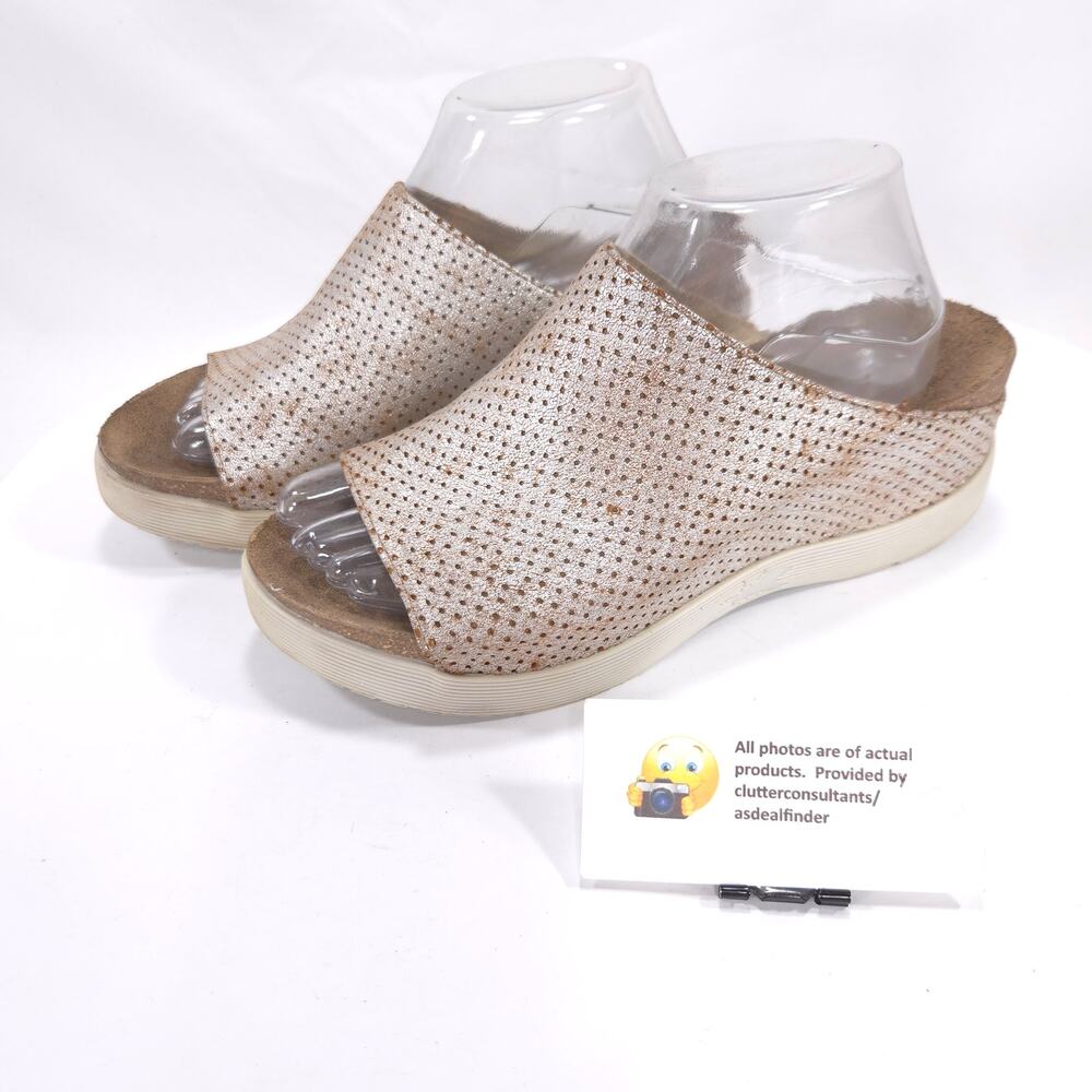 Fly London Casual Platform Slide Sandal Womens Size 9.5 40 1441760033617 Silver
